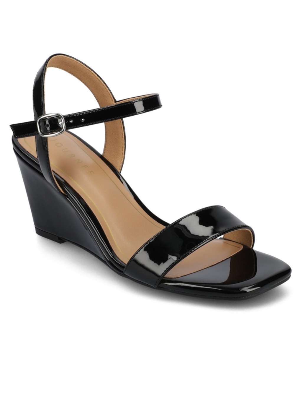 Journee Collection Women's Clayr Ankle Strap Wedge Sandals- Size 7M